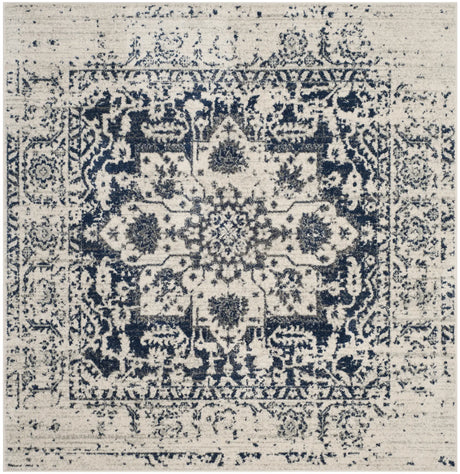 Safavieh Madison 6'-7" x 6'-7" Rug in Cream / Navy