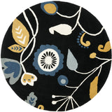 Safavieh Soho 6'-0" x 6'-0" Rug in Black / Multi