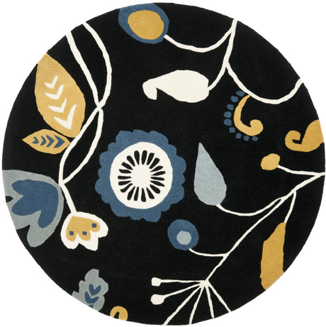 Safavieh Soho 6'-0" x 6'-0" Rug in Black / Multi