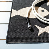 Safavieh Courtyard 4'-0" x 5'-7" Rug in Black / Beige