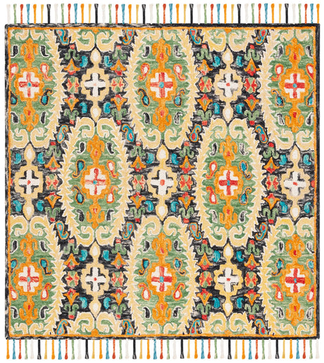 Safavieh Blossom 6'-0" x 6'-0" Rug in Charcoal / Gold