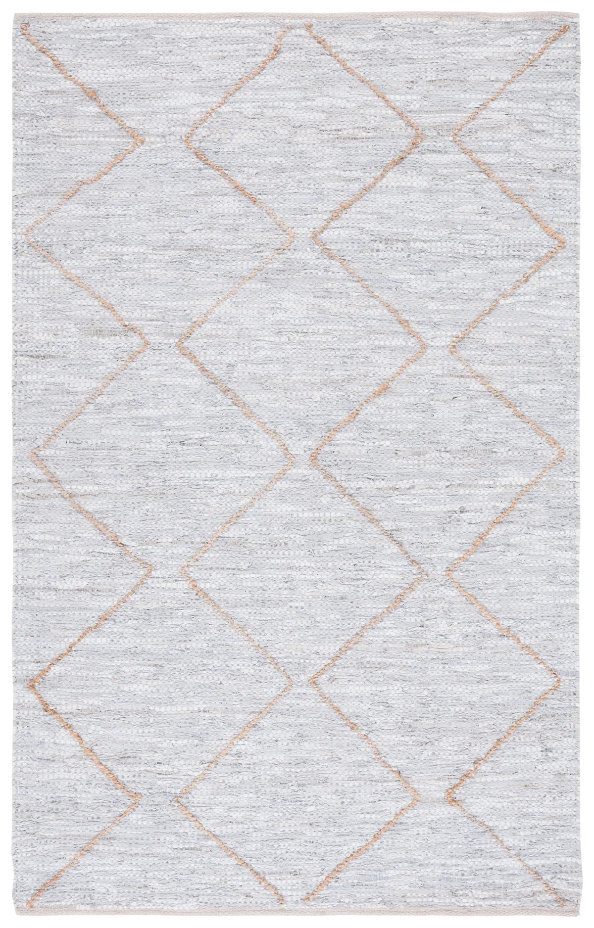 Safavieh Vintage Leather 4'-0" x 6'-0" Rug in Light Grey / Natural