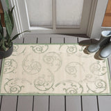 Safavieh Courtyard 2'-0" x 3'-7" Rug in Natural / Olive