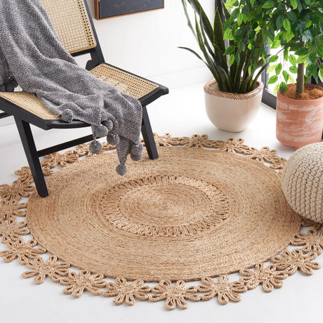 Safavieh Natural Fiber 5'-0" x 5'-0" Rug in Natural