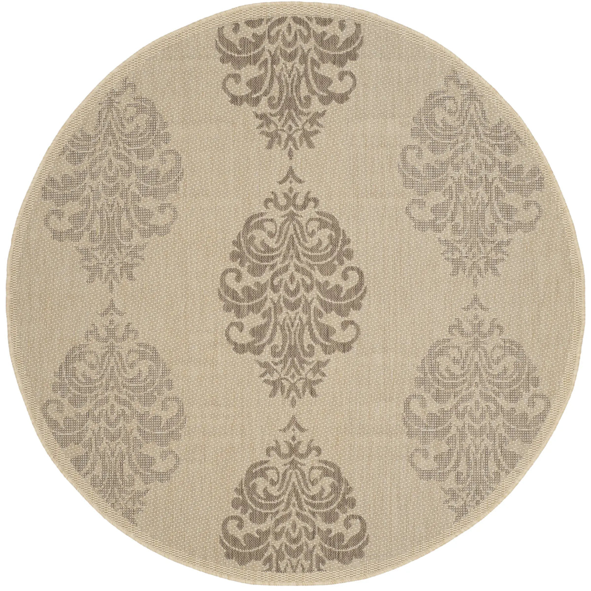 Safavieh Courtyard 5'-3" x 5'-3" Rug in Natural / Brown