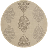 Safavieh Courtyard 5'-3" x 5'-3" Rug in Natural / Brown