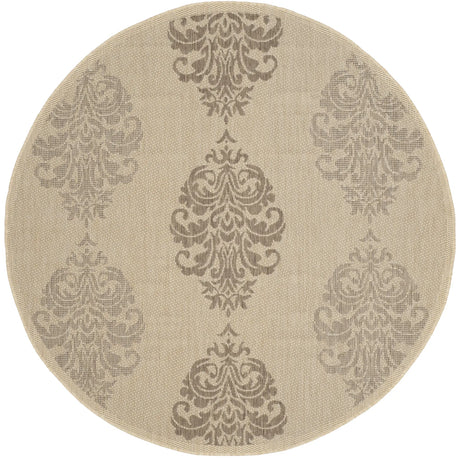 Safavieh Courtyard 5'-3" x 5'-3" Rug in Natural / Brown