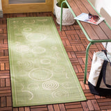 Safavieh Courtyard 2'-3" x 10'-0" Rug in Olive / Natural
