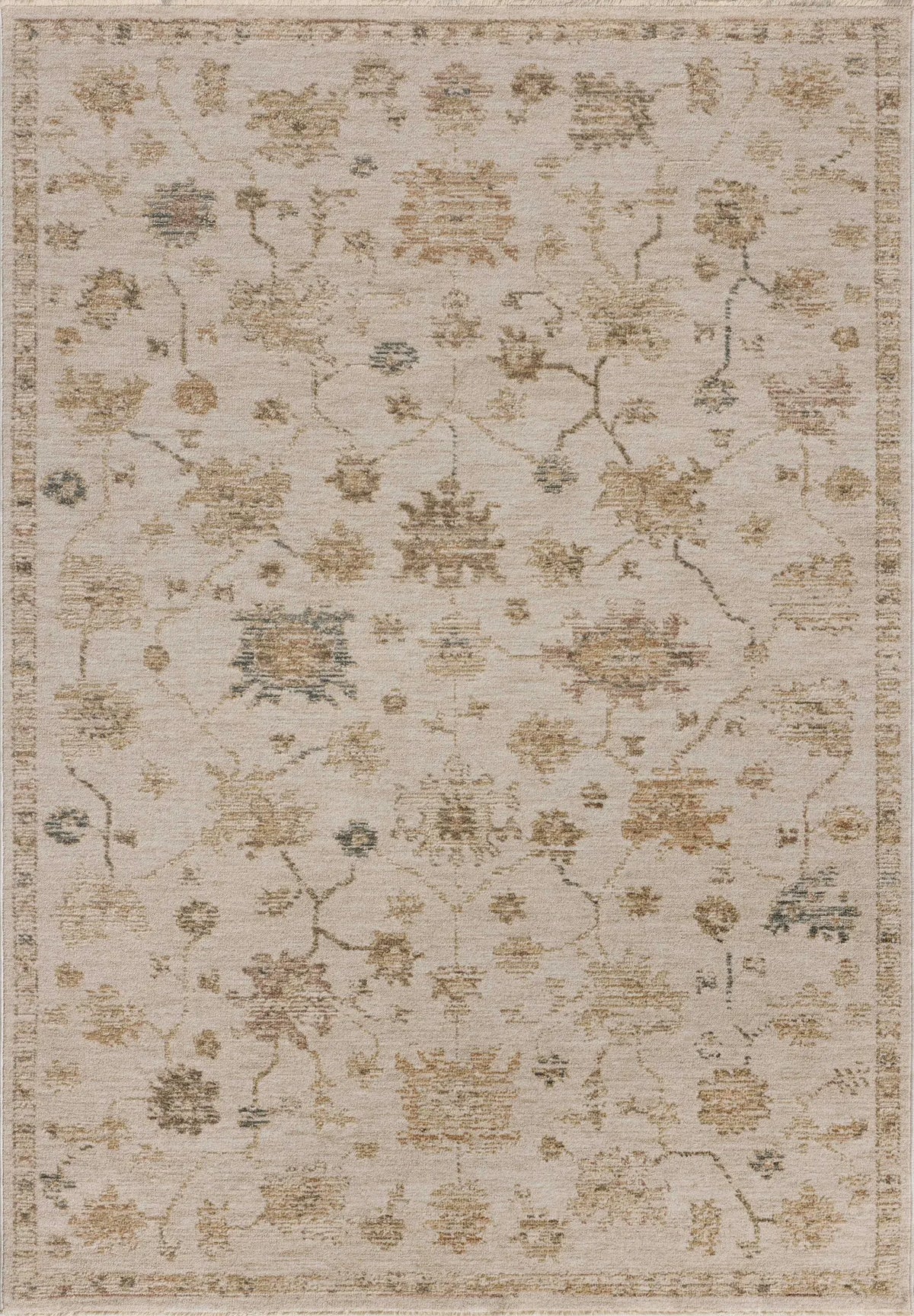 Loloi Willa WIA-11 Bone / Multi Power Loomed Rug - main flat