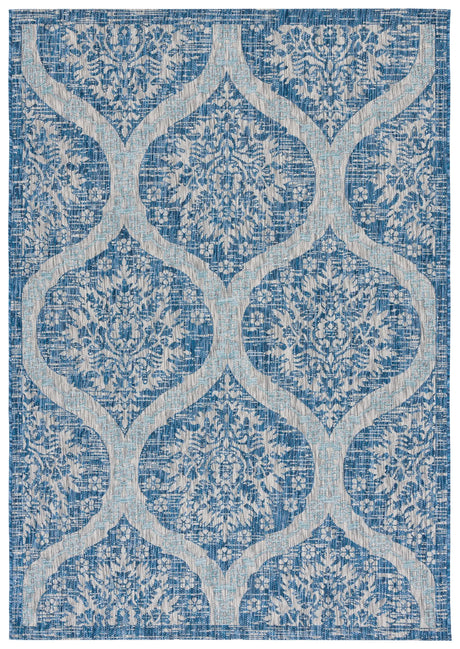 Safavieh Courtyard 5'-3" x 7'-7" Rug in Navy / Grey