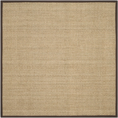 Safavieh Natural Fiber 8'-0" x 8'-0" Rug in Natural / Dark Brown