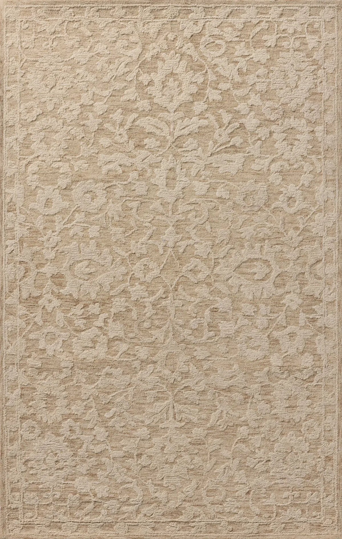 Loloi Prudence PRU-01 Clay / Ivory Hand Tufted Rug - main flat