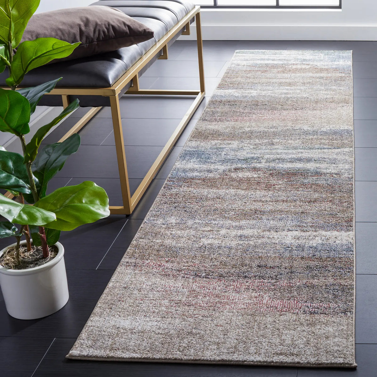 Safavieh Jasmine 2'-2" x 9'-0" Rug in Grey / Blue