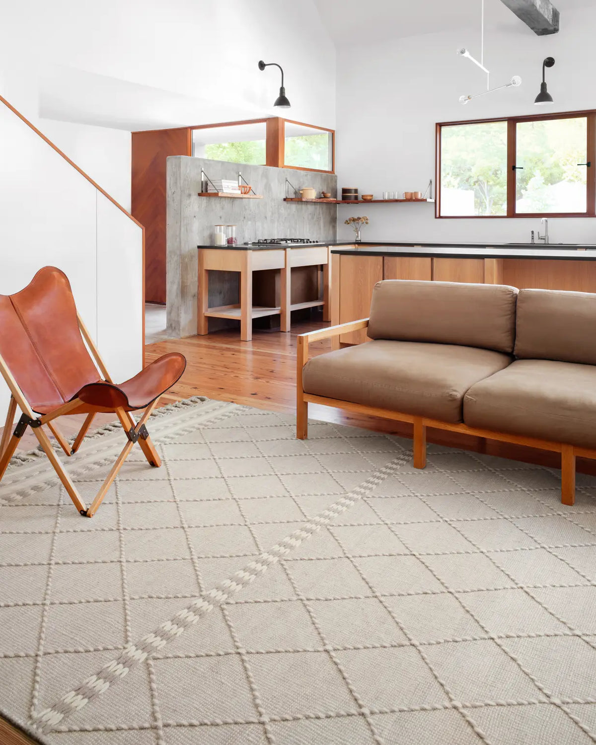 Loloi Sawyer Saw-05 Silver Rugs - room scene 1