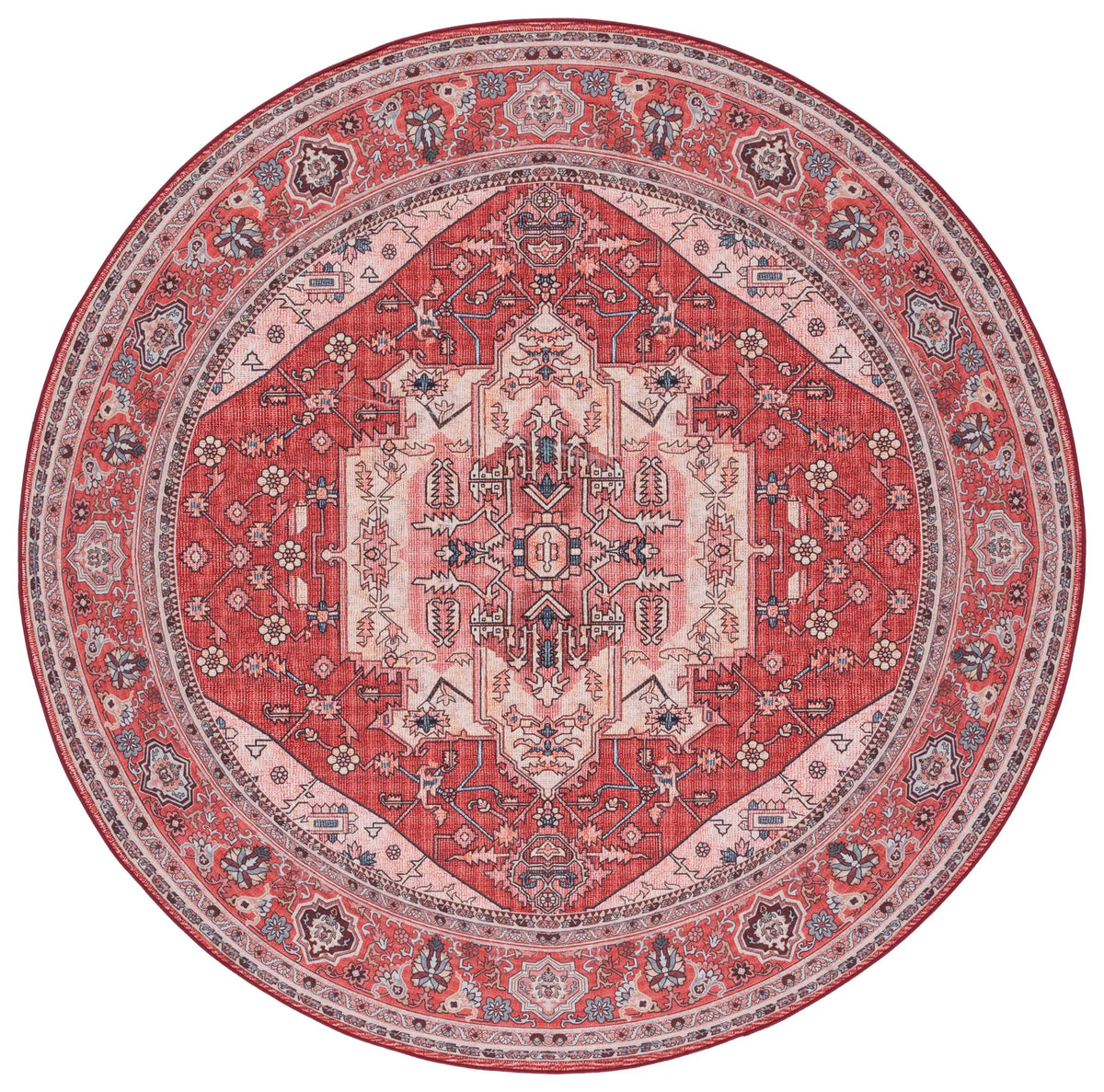 Safavieh Tucson 6'-0" x 6'-0" Rug in Red / Pink