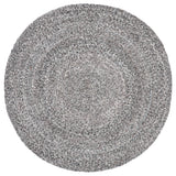 Safavieh Braided 3'-0" x 3'-0" Rug in Grey / Charcoal