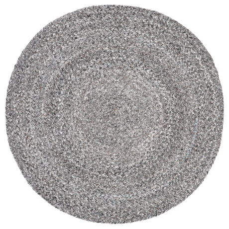 Safavieh Braided 3'-0" x 3'-0" Rug in Grey / Charcoal
