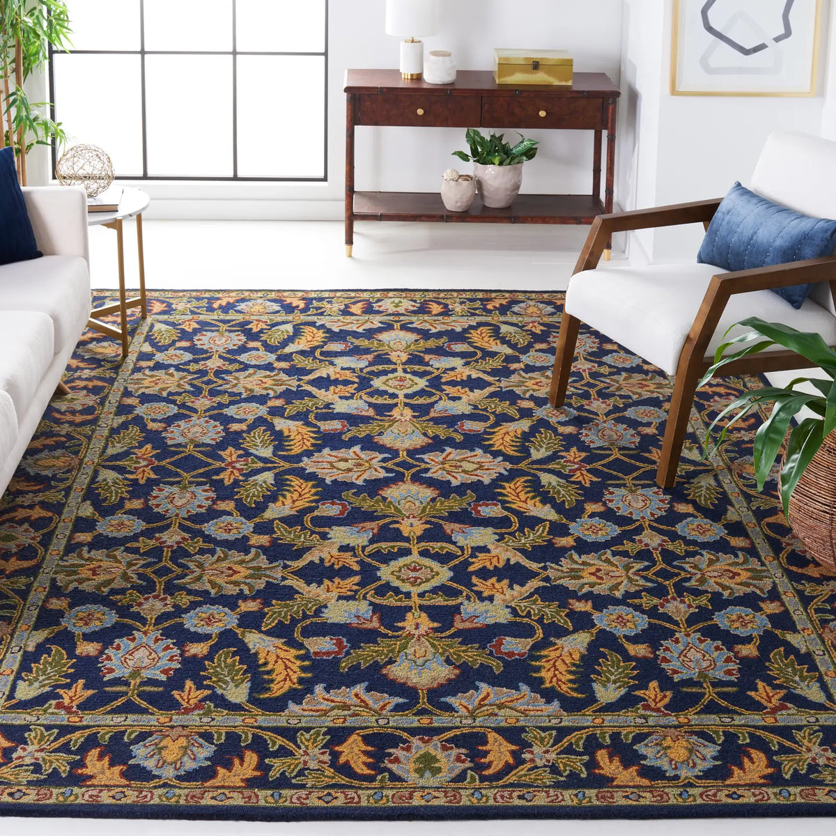 Safavieh Blossom 10'-0" x 14'-0" Rug in Navy