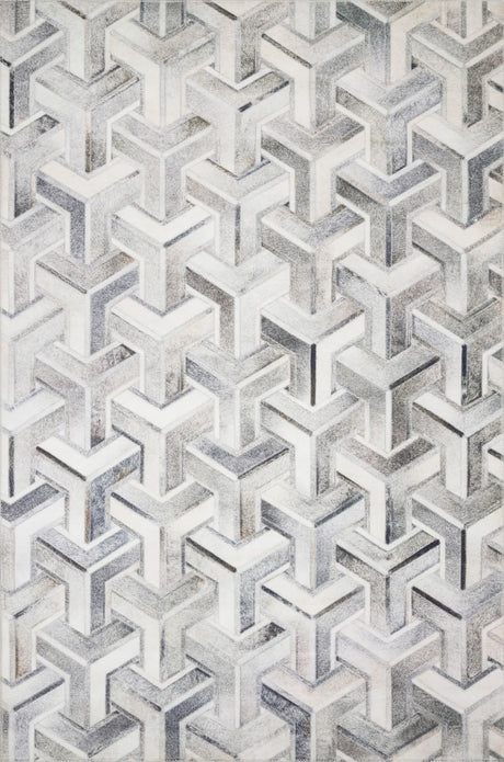 Loloi Maddox Mad-05 Silver / Ivory Rugs - main flat