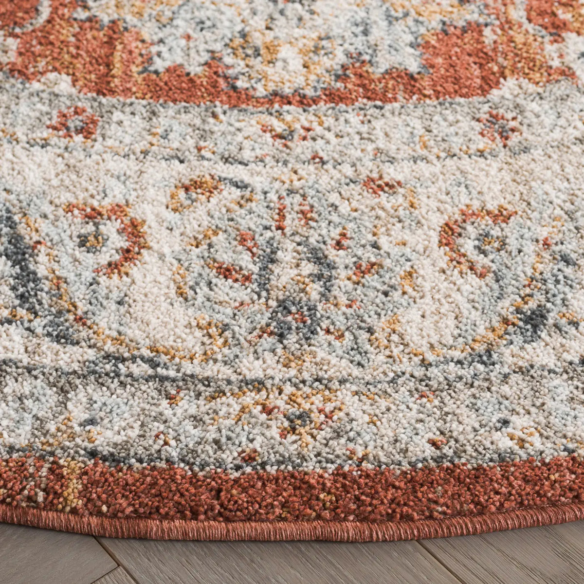 Safavieh Avalon 6'-7" x 6'-7" Rug in Rust / Ivory