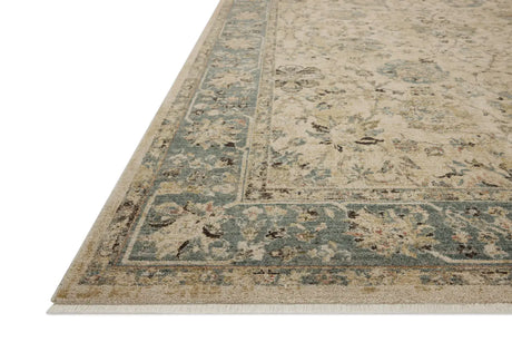 Loloi Briar BRR-05 Ant. Ivory / Blue Rug - rug corner
