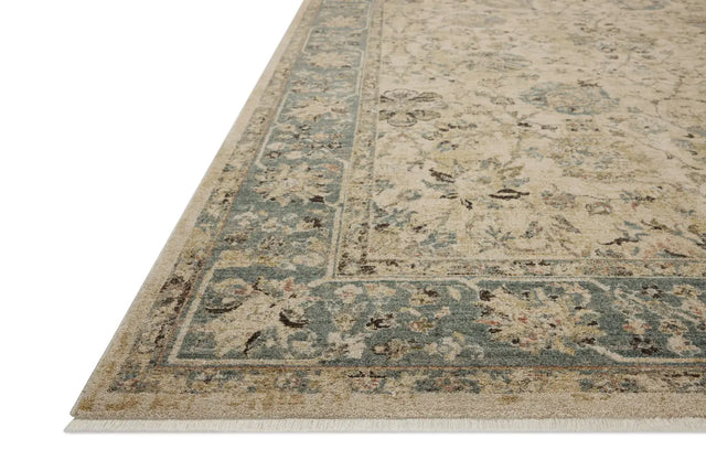 Loloi Briar BRR-05 Ant. Ivory / Blue Rug - rug corner