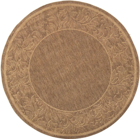 Safavieh Courtyard 5'-3" x 5'-3" Rug in Brown / Natural