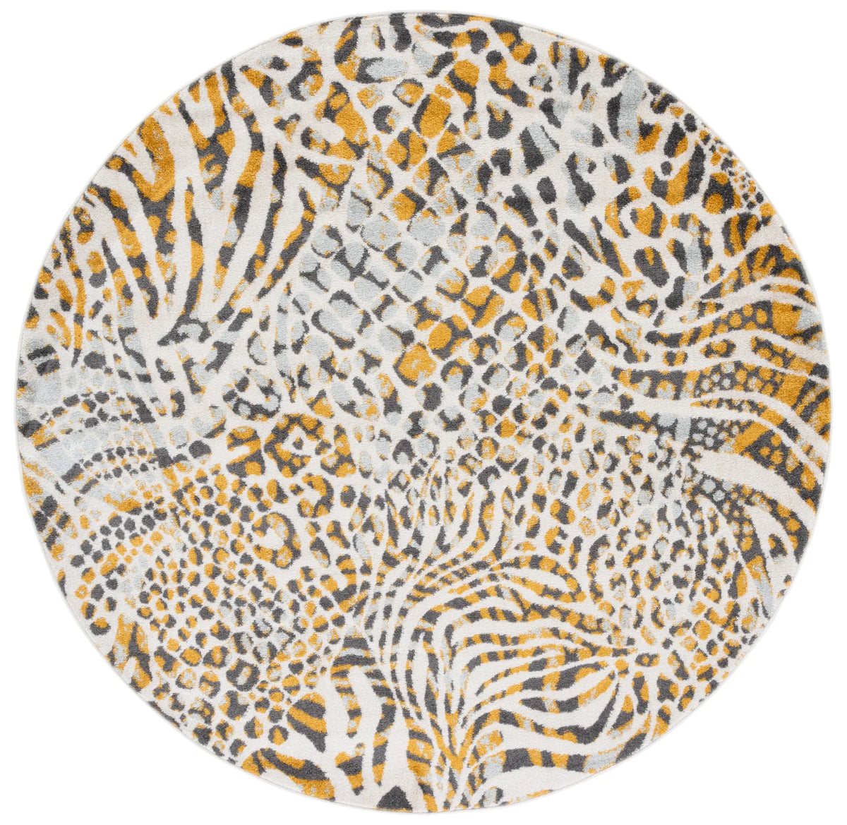 Safavieh Amsterdam 6'-7" x 6'-7" Rug in Beige / Gold