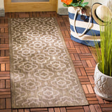 Safavieh Courtyard 2'-3" x 6'-7" Rug in Brown / Bone