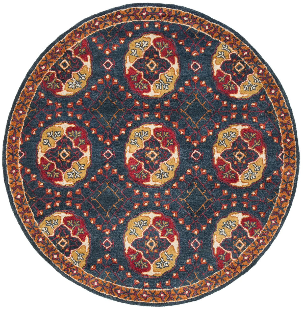 Safavieh Heritage 6'-0" x 6'-0" Rug in Navy / Red