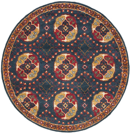Safavieh Heritage 6'-0" x 6'-0" Rug in Navy / Red
