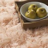 Safavieh Faux Sheep Skin 3'-0" x 5'-0" Rug in Light Pink