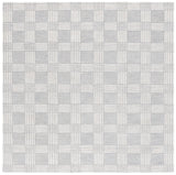 Safavieh Ebony 6'-0" x 6'-0" Rug in Light Grey / Ivory