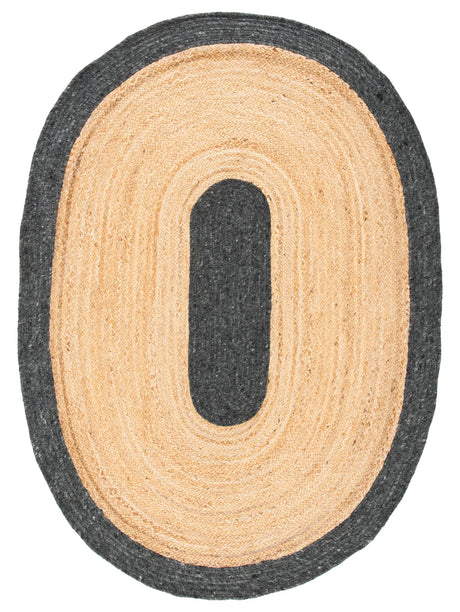 Safavieh Braided 5'-0" x 7'-0" Rug in Black / Gold