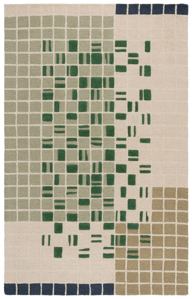 Safavieh Genre 4'-0" x 6'-0" Rug in Green / Beige