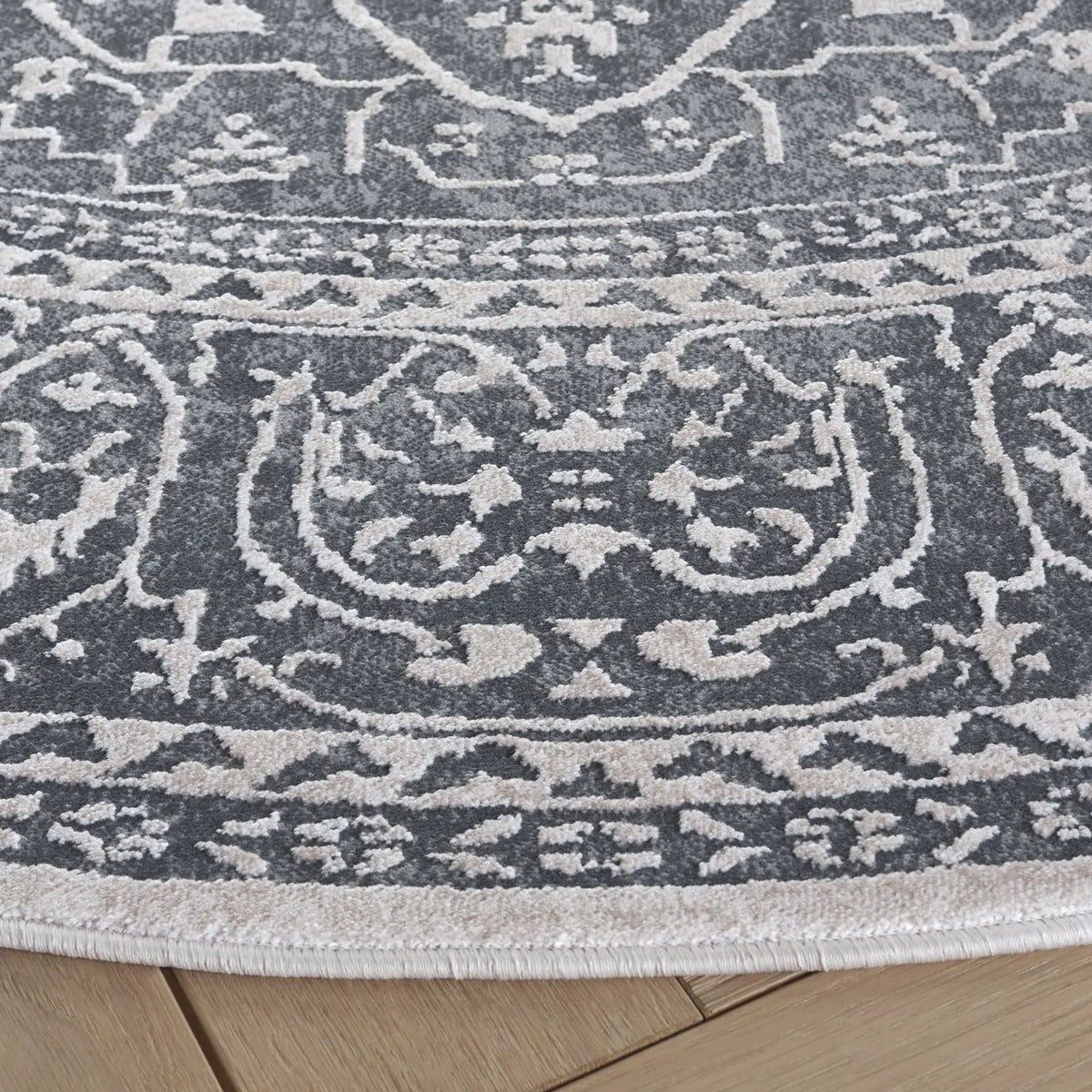 Safavieh Reflection 10'-0" x 10'-0" Rug in Dark Grey / Cream