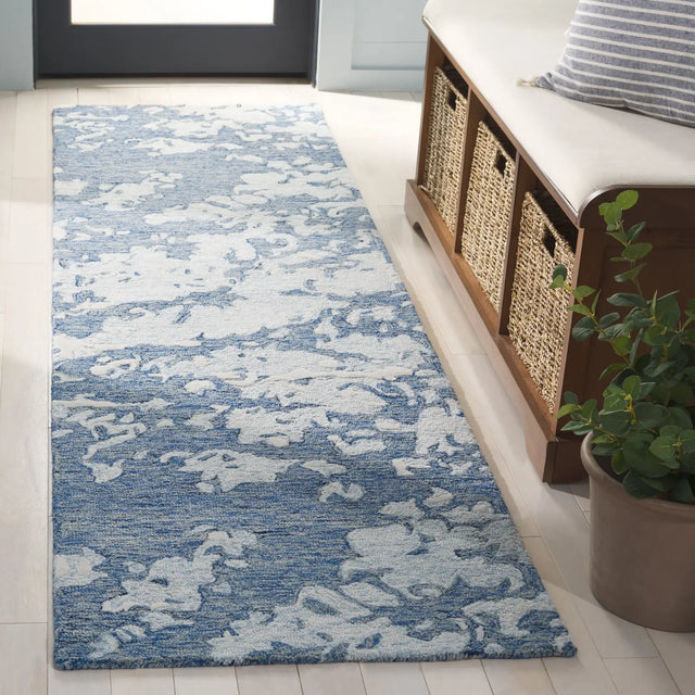 Safavieh Pine 2'-3" x 8'-0" Rug in Blue / Ivory