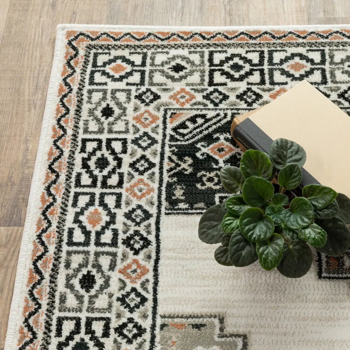 Oriental Weavers Sphinx Georgia 640A0 Ivory/ Multi Rugs - corner detail