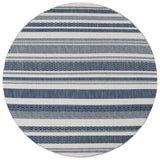 Safavieh Beach House 6'-7" x 6'-7" Rug in Brown / Ivory