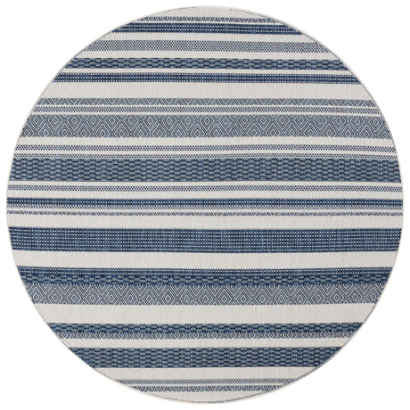 Safavieh Beach House 6'-7" x 6'-7" Rug in Brown / Ivory