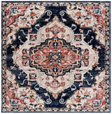 Safavieh Luna 6'-7" x 6'-7" Rug in Navy / Beige Rust