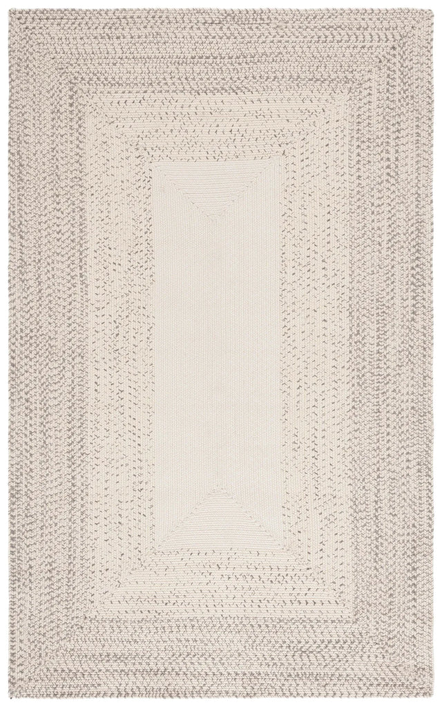 Safavieh Braided 4'-0" x 6'-0" Rug in Ivory / Grey