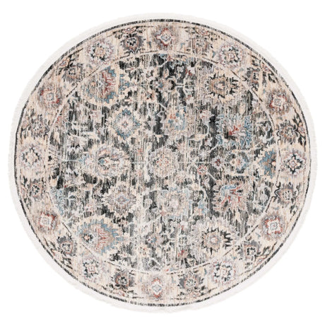 Safavieh Artifact 4'-0" x 4'-0" Rug in Charcoal / Ivory