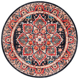 Safavieh Riviera 6'-7" x 6'-7" Rug in Red / Navy