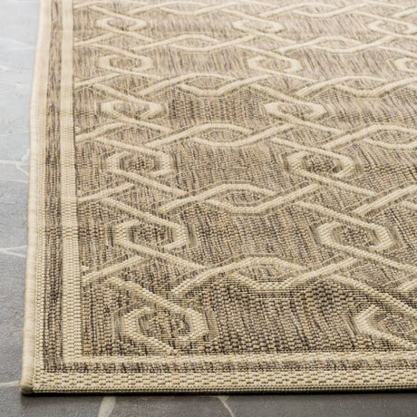 Safavieh Martha Stewart 4'-0" x 5'-7" Rug in Brown / Creme
