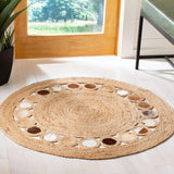 Safavieh Natural Fiber 3'-0" x 3'-0" Rug in Beige / Brown