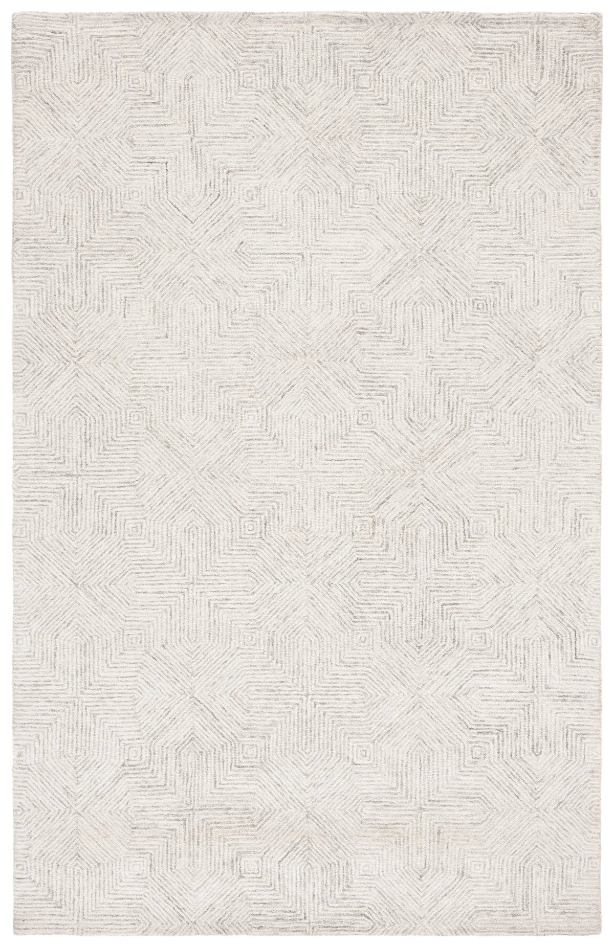 Safavieh Abstract 4'-0" x 6'-0" Rug in Grey / Ivory