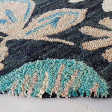 Safavieh Jardin 6'-0" x 6'-0" Rug in Charcoal / Blue
