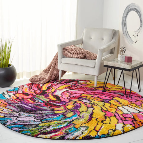 Safavieh Fiesta Shag 5'-3" x 5'-3" Rug in Multi