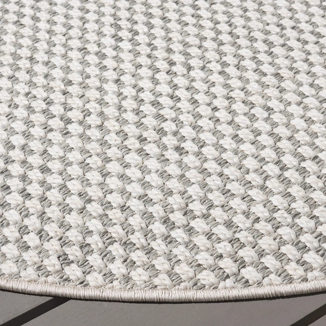 Safavieh Sisal All-Weather 6'-7" x 6'-7" Rug in Light Grey / Ivory